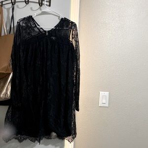 Black lace dress